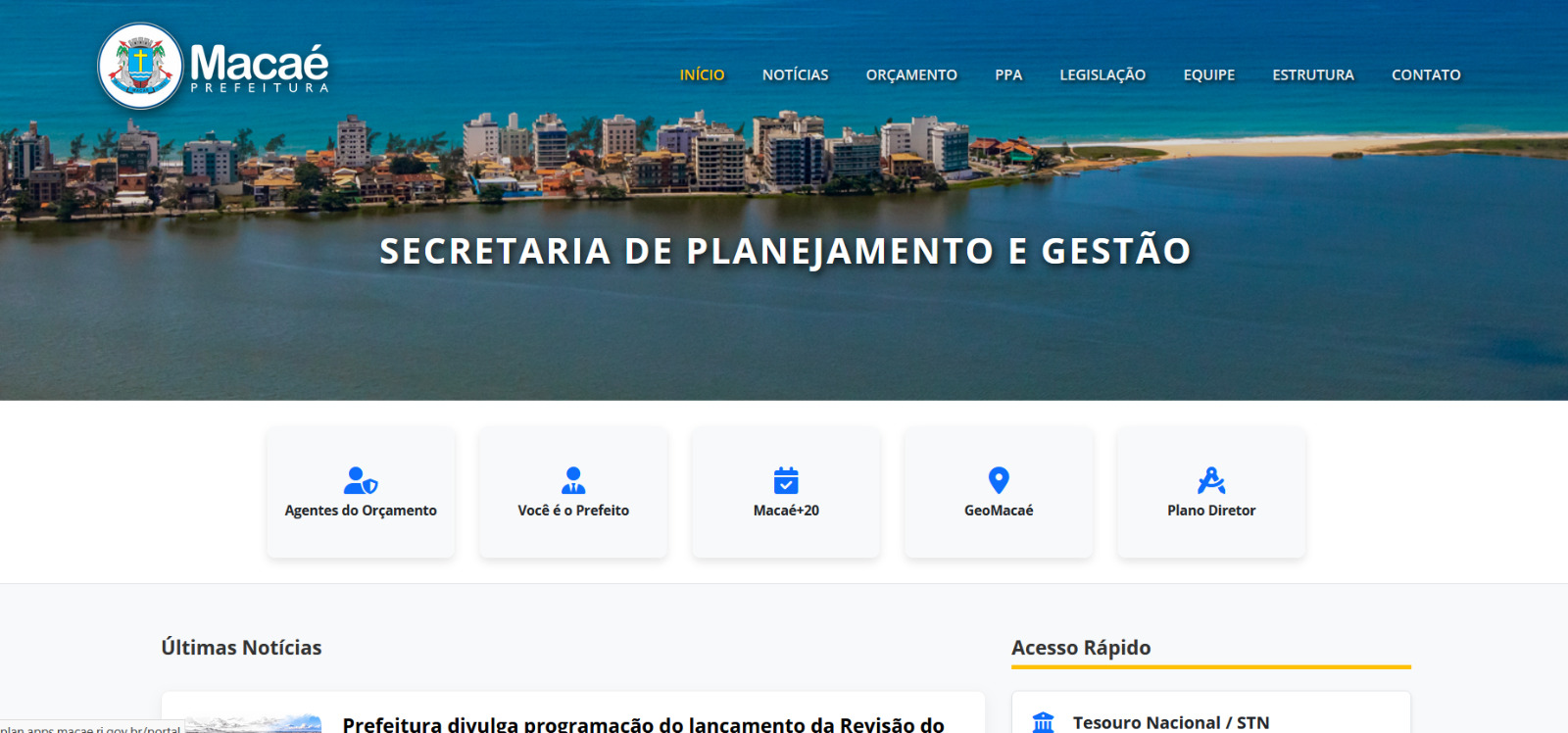 Macaé avança em transparência com lançamento do novo Portal da Secretaria de Planejamento e Gestão