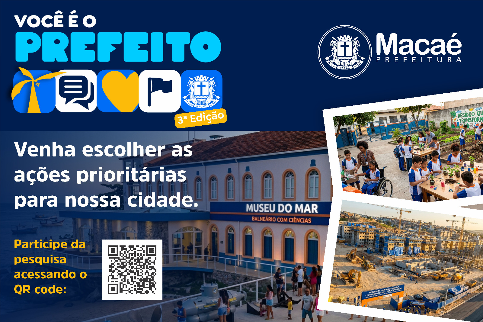 Orçamento participativo: pesquisa online “Você é o Prefeito” está aberta