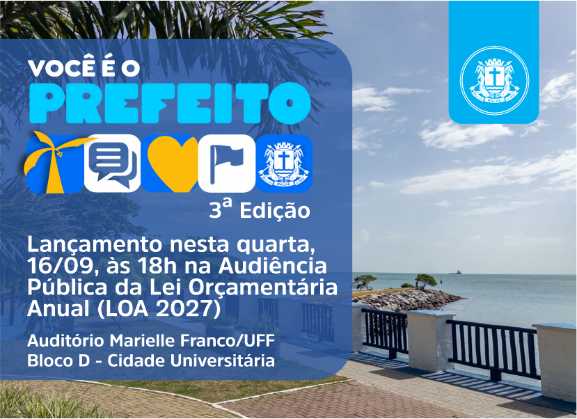 Terceira edição da pesquisa ‘Você é o Prefeito’ será lançada na quarta-feira